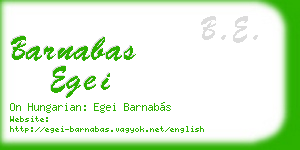 barnabas egei business card