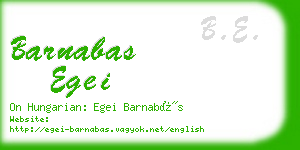 barnabas egei business card